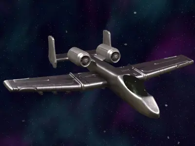 Airplane Low-poly 3D model 3