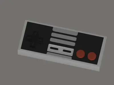 Classic Controller Low-poly 3D model