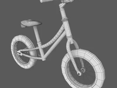 Mini Childrens Balance Bike 3D model