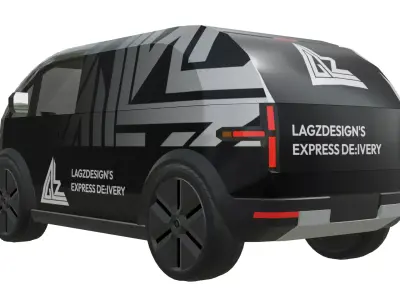 Delivery Vehicle Concept - Low poly Low-poly 3D model