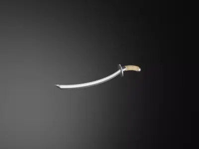 Low Poly Medieval Sabre Free 3D model