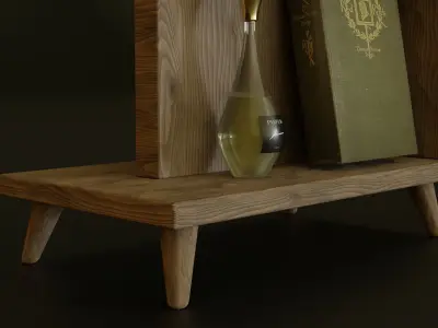 Modern Book SHelf Free 3D model