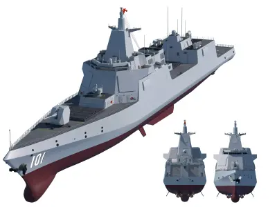 Chinese Navy Type 055 Destroyer 10000-tonne large Renhai class  3D model