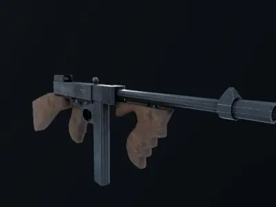 THOPMSON gun Low-poly 3D model