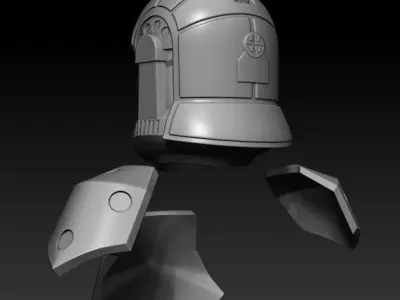 AT-TE Realistic Gunner Full Size Helmet 3D print model