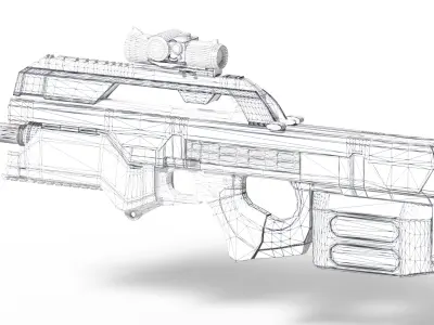 Futuristic Rifle 3D model