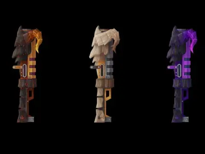 Volcano King Rifle Low-poly 3D model