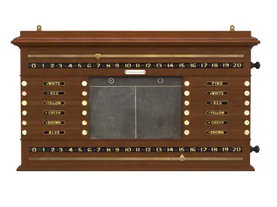 Thurston Combined Billiards Scoreboard 3D model