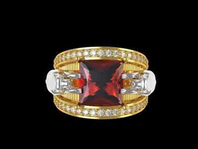 Penther Diamond Ring 3D print model