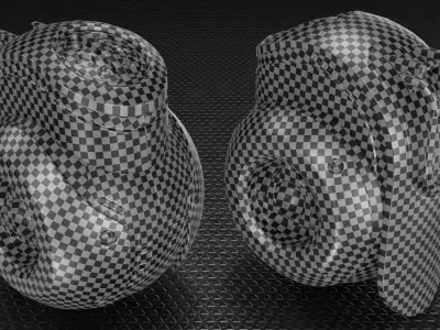 Sci-fi Grenade Low-poly 3D model 4