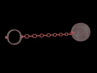 Medieval Shackles Low-poly 3D model