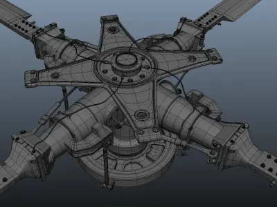 Helicopter rotor 3d model gaming Aircraft 3D model