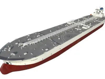 Super Tanker TI Class Low-poly 3D model