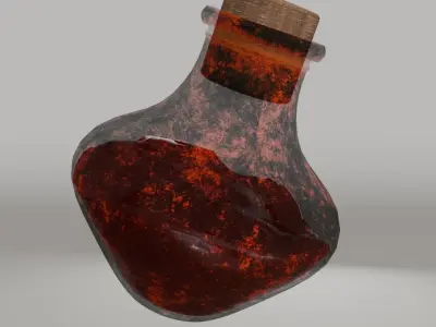 Potion Vial Low-poly 3D model