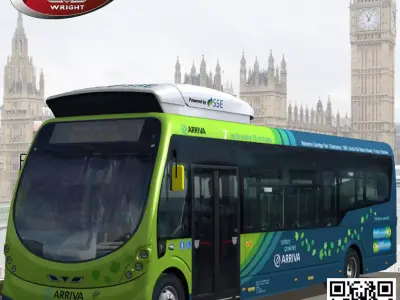 Wrightbus Streetlite Arriva Electric Bus 2014 Low-poly 3D model