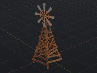 Old Wind Vane - Game Ready - Low Poly PBR 3D Model Low-poly 3D model