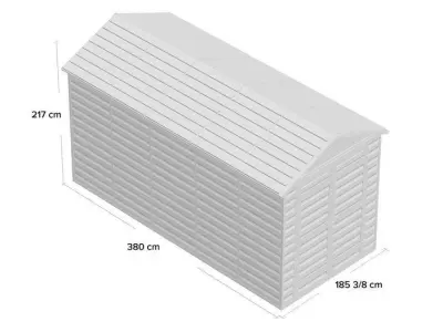 Skylight Plastic Garden Shed 3D model