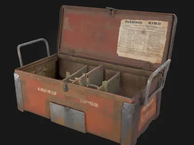 Artillery Ammo Box  Rugged Storage for Heavy Firepower 3D model