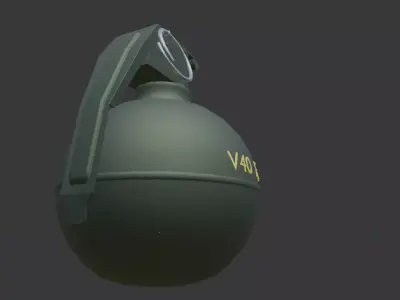 V40 Frag Grenade Low-poly 3D model