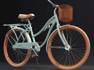 Huffy Nel Lusso Womens Cruiser Bike with Basket 3D model