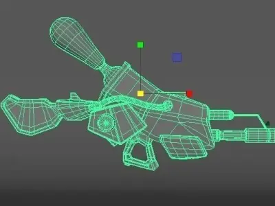 Stylized Rifle Weapon Asset 1 3D model