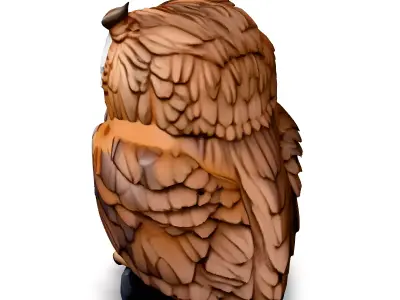 Stylized 3D Owl Model Low-poly 3D model