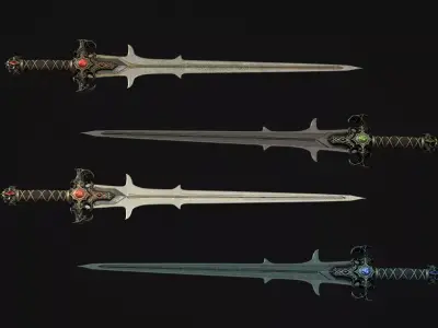 Dark Sword Low-poly 3D model purchase