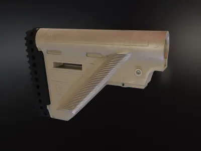 AR15 HK416 MR556 Slim Line Stock Low-poly 3D model