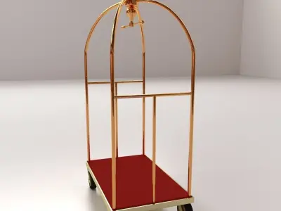 Hotel Luggage Cart 3D model