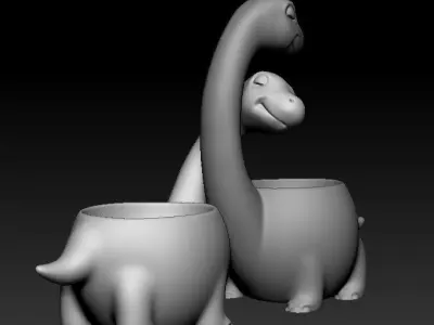 Dinosaurs cartoon decoration 3D model
