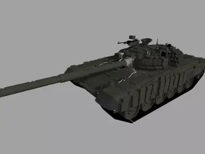 Russian tank T-72B 3D model