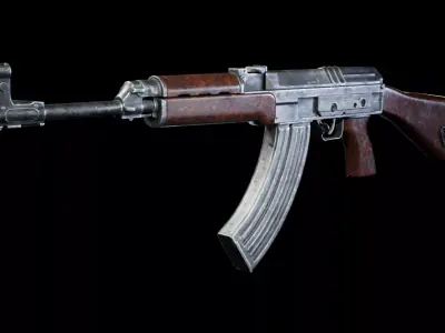 PBR - VZ-58 Woodstock Assault Rifle  - Game-Ready 3D Asset Low-poly 3D model