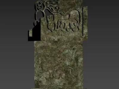 Ancient Mayan Ritual Stone Relic 3D Model Low-poly 3D model