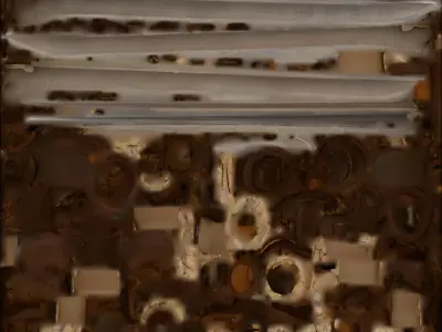 Handmade Scrap Sword 3D Model Post Apocalyptic Weapon Low-poly 3D model