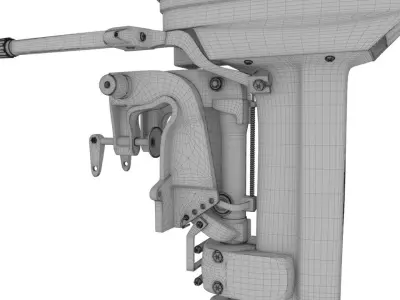 Outboard 25HP 3D model