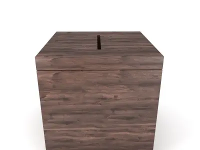 ballot box Low-poly 3D model