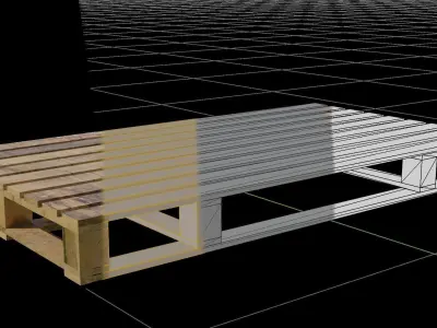 Pallet Low-poly 3D model buy