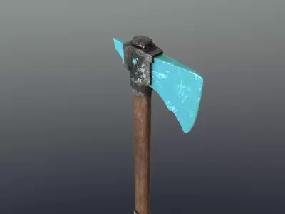 Axe - Diamond Low-poly 3D model