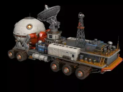 Lunar base vehicle base vehicle 3D model