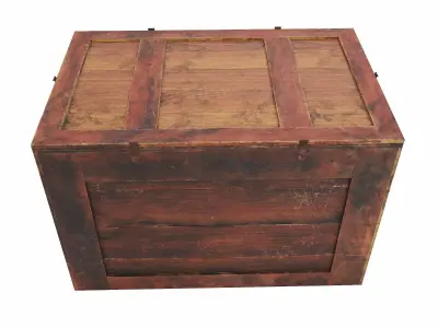 Crate lowpoly 3d model Low-poly 3D model