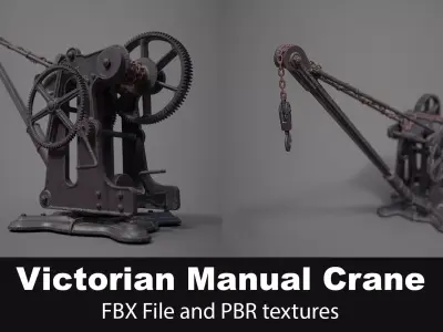 Victorian Manual Crane 3D model
