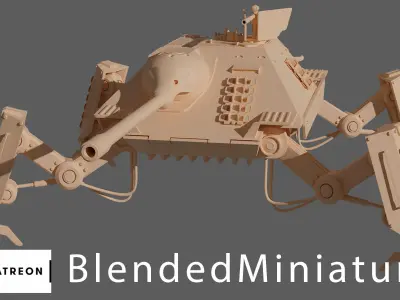 Arachnhetzer tank 3D print model