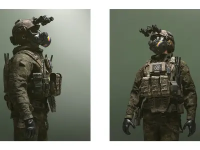 ADF NBCD SUIT Low-poly 3D model