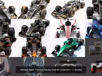 Ultimate Sport  Formula Racing Cars 3D Collection 3D Model Pack