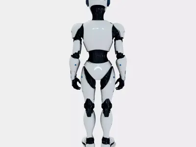 Humanoid Robot Character 8 Low-poly 3D model