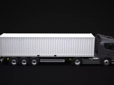 Generic Container Trailer 3D model