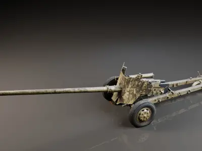 Soviet Artillery Gun 3D model
