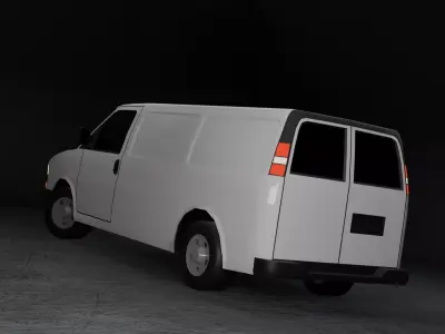 Stylized Chevrolet Express - Game Ready Low-poly 3D model