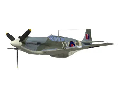North American P-51 Mk1 Mustang 3D model