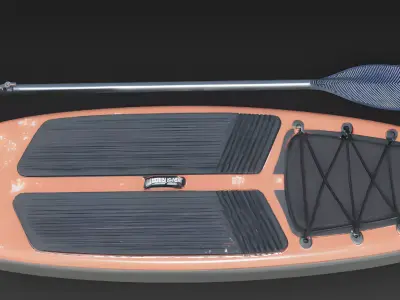 Realistic Professional Paddleboard 3D Model 3D Model Low-poly 3D model
